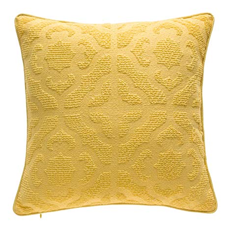 TINA'S HOME Geometric Decorative Throw Pillows | Sofa Bed Home Kitchen Toss Accent Pillows with Down Feather Stuffing (18x18, Yellow)