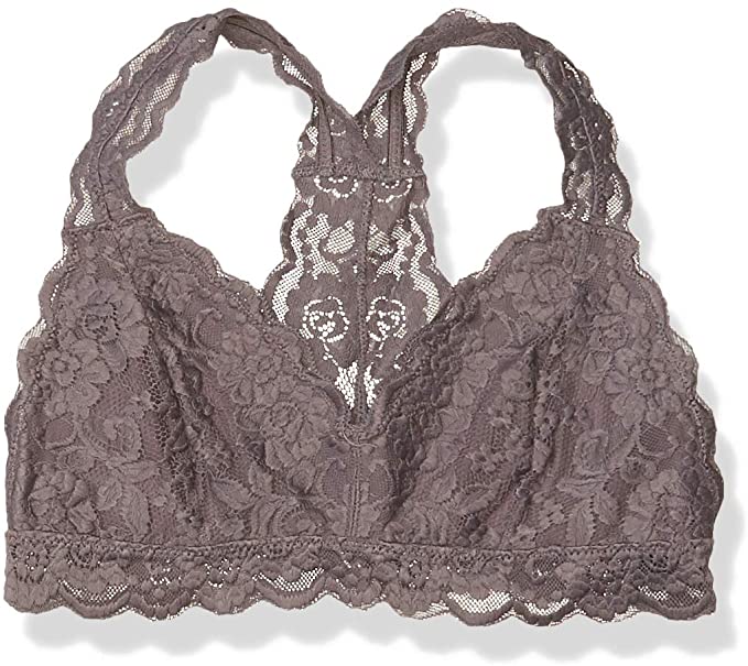 Amazon Brand - Mae Women's Racerback Lace Plunge Bralette (for A-C cups)