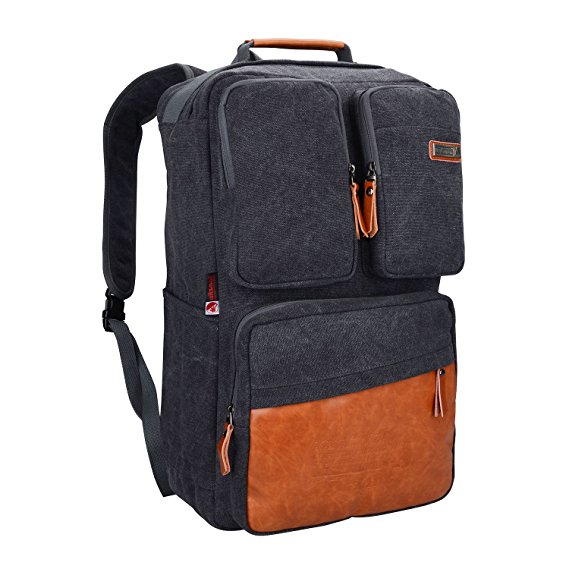 Witzman Men Retro Canvas Backpack Travel Rucksack Casual Duffel Bag