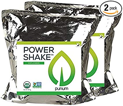 Purium Power Shake - Unflavored - 1065 Grams - Vegan Meal Replacement Powder, Protein, Vitamins & Minerals - Certified USDA Organic, Gluten Free, Kosher - 30 Servings