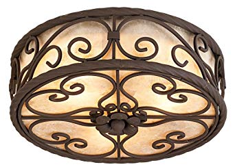 Natural Mica Collection 12" Wide Ceiling Light Fixture