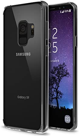 Trianium Clarium Galaxy S9 Case Hybrid Covers with Rigid PC Panel and Reinforced TPU Cushion [Ergonomic Shock-Absorbing] [Scratch Resistant] Bumper for Samsung Galaxy s 9 2018 Phone -Clear (TM000259)