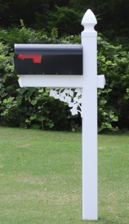 The Darlington Vinyl / PVC Mailbox Post (Includes Mailbox)