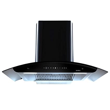 Elica 90 cm 1425 m3/hr Filterless Auto Clean Chimney with Free Installation Kit (WD TFL HAC 90 MS NERO, Touch   Motion Sensor Control, Black)