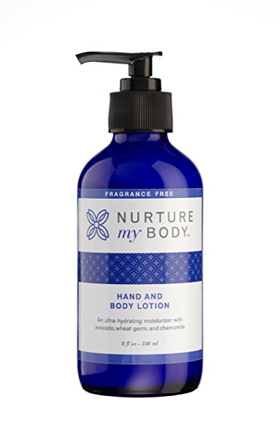 Nurture My Body Organic Hand and Body Lotion for Sensitive Skin - Excellent for Daily Use! - Good for Sensitive, Dry, and Normal Skin (Fragrance Free)