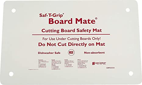 San Jamar CBM1016 Saf-T-Grip Board-Mate Nonslip Cutting Board Mat, 16" Width x 10" Height Limited Edition