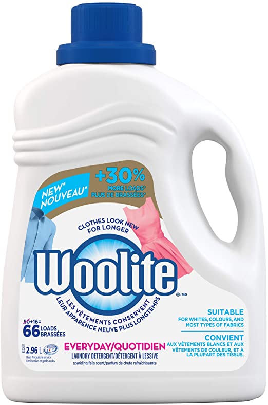 Woolite Everyday, Laundry Detergent, Mega Value Pack, 2.96 L, With Colour Renew - Clothes Look New Longer 1 Count, 66 Loads