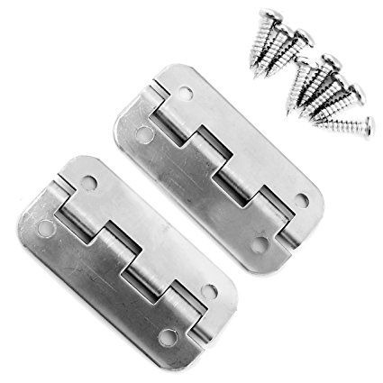 Stainless Steel Replacement Cooler Hinges for Igloo Style Ice Chests (pack of 2 hinges, 8 screws)