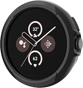 Spigen Liquid Air Case Compatible with Google Pixel Watch 3 45mm (2024) - Matte Black