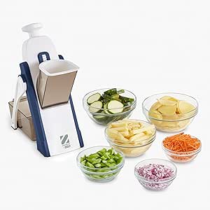 Zakarian by Dash Safe Slice Mandoline for Vegetables, Meal Prep & More with 30  Presets & Thickness Adjuster - Zakarian Blue