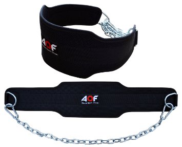 AQF Dipping Belt body building weight Dip Lifting Chain Neoprene