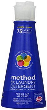 Method 8x Concentrated Laundry Detergent, Fresh Air, 75 Loads