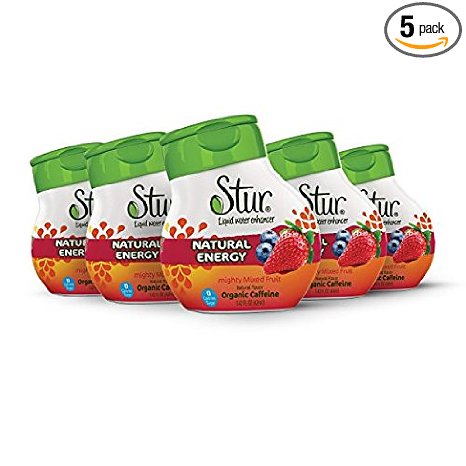 Stur liquid water enhancers, Energy Mixed Fruit, 1.42 Ounce (Pack of 5)