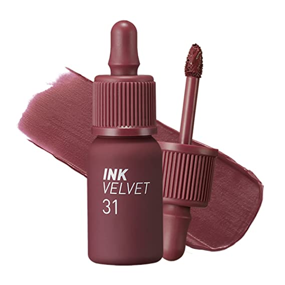 Peripera Ink the Velvet Lip Tint | High Pigment Color, Longwear, Weightless, Not Animal Tested, Gluten-Free, Paraben-Free (031 Wine Nude)
