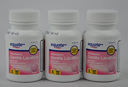 Womens Laxative Tablets, Bisacodyl 5mg 180ct (Three 60ct bottles) by Equate Compare to Correctol