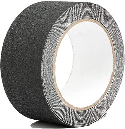 WELSTIK Anti Slip Tape, High Traction,Strong Grip Abrasive, Not Easy Leaving Adhesive Residue, Indoor & Outdoor Non Skid Treads(2" Width x 16' Long, Black)