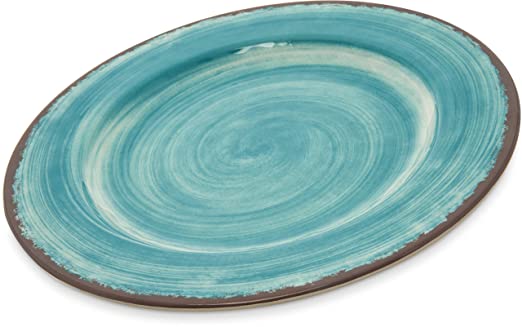 Carlisle 5400115 Mingle Melamine Dinner Plate, 11", Aqua (Set of 12)