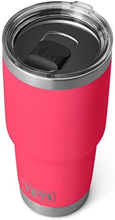 YETI Rambler 30 oz Tumbler, Stainless Steel, Vacuum Insulated with MagSlider Lid, Bimini Pink