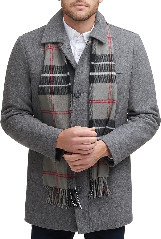 Dockers Men's Weston Wool Blend Scarf Coat