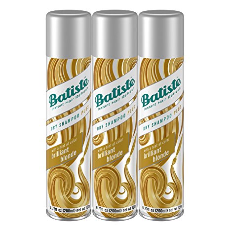 Batiste Dry Shampoo, Brilliant Blonde, 3 Count (Packaging May Vary)