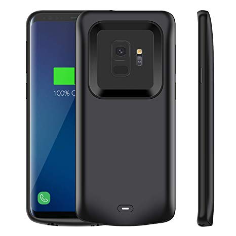 Modernway Galaxy S9 Plus Battery Case, 5200mAh Extend Rechargeable Battery Pack Charger Case, Portable Charging Case for Samsung Galaxy S9 Plus-Black