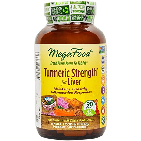 MegaFood - Turmeric Strength for Liver, Supports Healthy Function of the Liver, 90 Tablets (FFP)