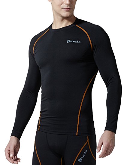 Tesla Men's Thermal Coldgear Compression Baselayer Long Sleeve T Shirts R34/R44/RX1