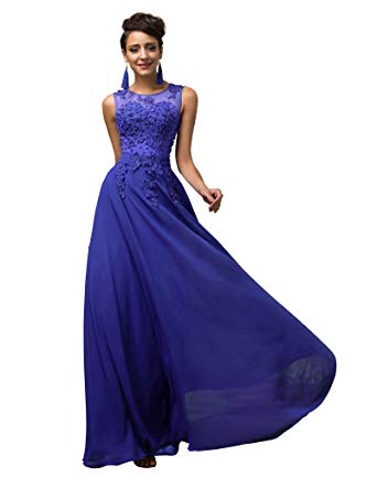 Maxi Chiffon Wedding Bridesmaid Dress A-Line Long Evening Ball Gowns Dress UK Size 6~26W