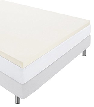 Premium Twin Size Memory Foam Mattress Topper by LENOX, 2 Inch Thick Adaptive Support Smart Pressure Point Relief Ultra Breathable Design ing Technology 5 Year Market Leading Warranty