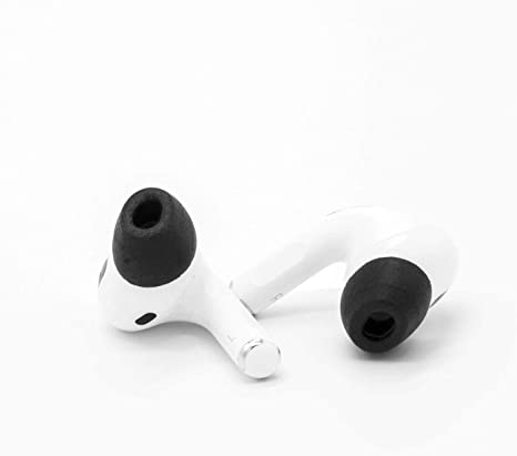 Comply Foam Apple AirPods Pro 2.0 Earbud Tips. Comfortable. Clicks On. Stays Put. Noise Cancelling. Fits in Charging Case (Large, 3 Pairs), Black