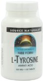 Source Naturals L-Tyrosine 500mg 100 Tablets Pack of 3