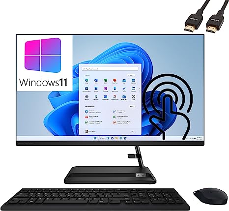 2023 Lenovo IdeaCentre AIO 3 27" Touchscreen 300nits FHD All-in-One Desktop Computer, 13th Gen Intel 10-Core i7-13620H, 32GB DDR4 RAM, 1TB PCIe SSD, WiFi 6, Bluetooth 5.1, Windows 11, BROAG HDMI Cable