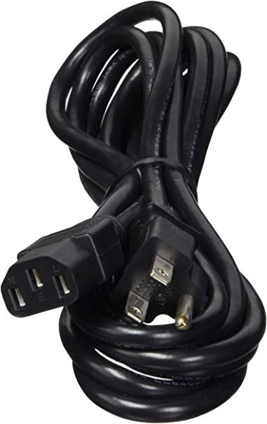 Monoprice 3-Prong Power Cord - 10 Feet - Black (6-Pack) NEMA 5-15P to IEC 60320 C13, 18AWG, 10A, 125V, Works with Most Pcs, Monitors, Scanners, and Printers