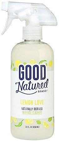 Good Natured Brand Multi-Surface Cleaner Spray, Lemon Love - 16oz - Everyday Cleaning Solution Made With Essential Oils