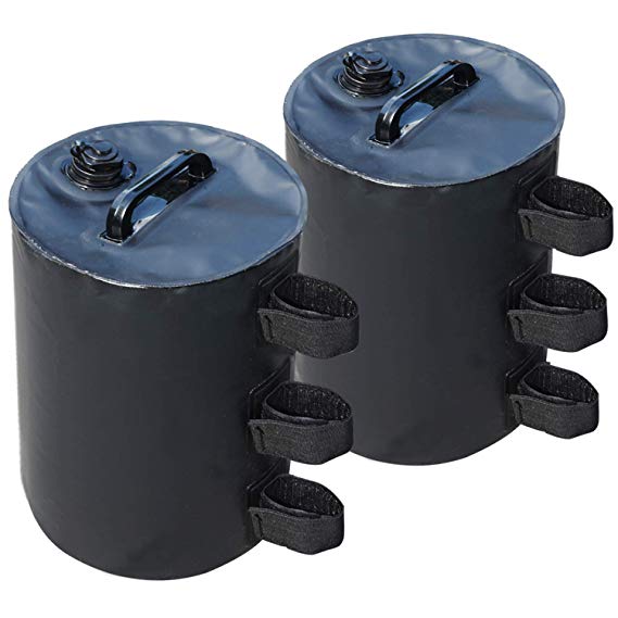 ABCCANOPY Canopy Water Weights Bag, Portable Leg Weights Water Fillable Weights for Pop up Canopy Tent Gazebo, 4pcs-Pack (black-2pcs)