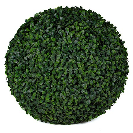 3rd Street Inn Boxwood Topiary Ball - 15" Artificial Topiary Plant - Wedding Decor - Indoor/Outdoor Artificial Plant Ball - Topiary Tree Substitute (2, Boxwood)
