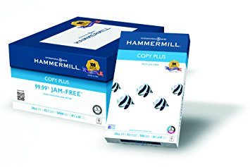Hammermill Paper, CopyPlus, 20lb, 8.5 x 14, Legal, 92 Bright, 5,000 Sheets / 10 Reams, Made In The USA
