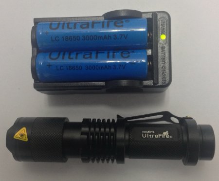 UltraFire CREE XML-T6 Led 1000 Lumens mini Flashlight Torch  2PC18650 3000mAh Rechargable Batteries  Charger