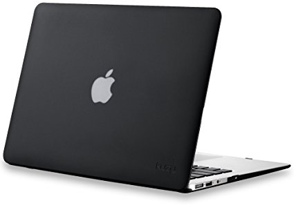 Kuzy - AIR 13-inch BLACK Rubberized Hard Case for MacBook Air 13.3" (A1466 & A1369) (NEWEST VERSION) Shell Cover - BLACK