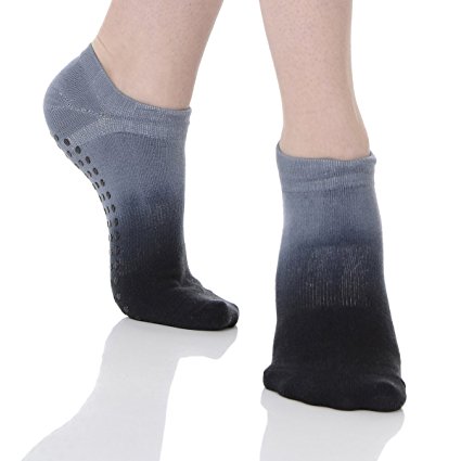 Great Soles Women's Ombre Dyed Grip Socks for Pilates, Yoga, and Barre One Size