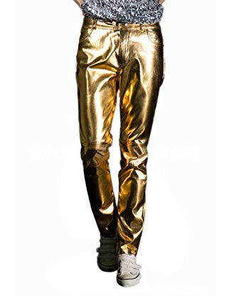 CIC Collection Men's Metallic Shiny Jeans