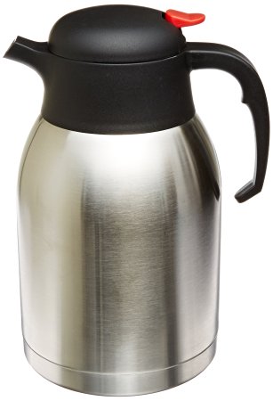 Genuine Joe GJO11956 Stainless Steel Everyday Double Wall Vacuum Insulated Carafe, 2L Capacity