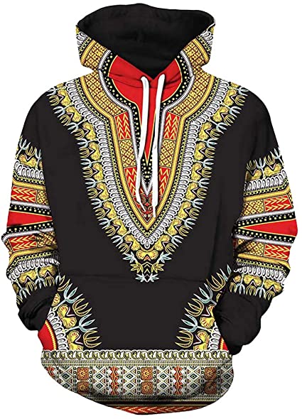WOCACHI Mens Hoodies 3D African Boho Pullover Unisex Hooded Couples Sweatshirt