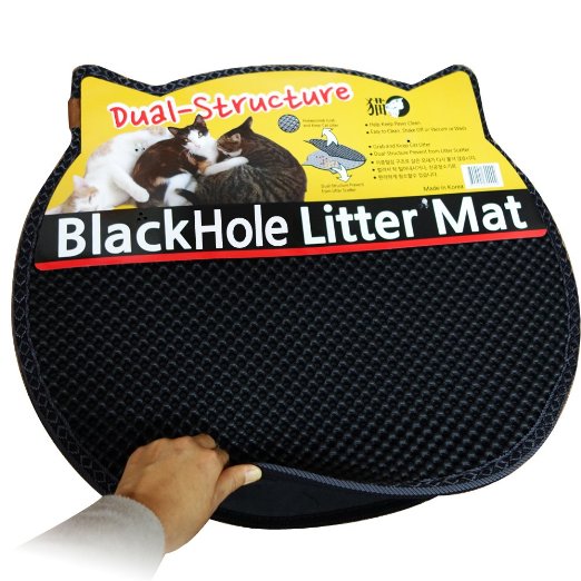 Blackhole Cat Litter Mat - Headshape 23" X 21"