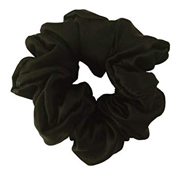 Maxfeel 100% Pure Muberry Silk Hair Scrunchie Multicolor (black)