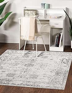 Unique Loom Sofia Collection Area Rug - Casino (10' Square Gray/Beige)