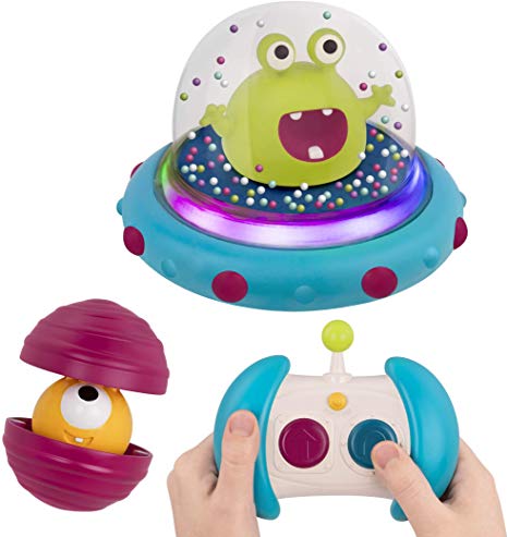 B. Toys – Bumper Space Car Marky Mars-Light-Up Simple Remote Control Car for Toddlers with Alien Driver