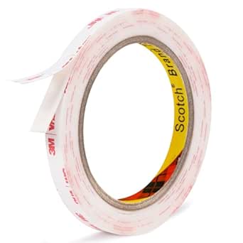 Double Sided Tape 0.39in X 9.85ft，Heavy Duty Removable Mounting Tape, Picture Hanging Adhesive Strips