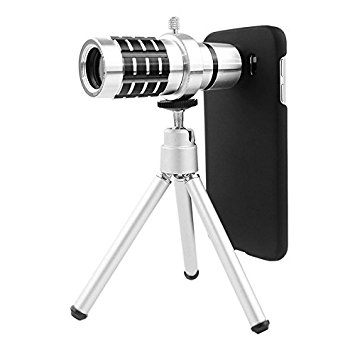 Apexel Samsung Galaxy Note 5 12x Manual Focus Telephoto Camera Lens Kit with Mini Tripod/ Hard Back Case for Samsung Galaxy Note 5
