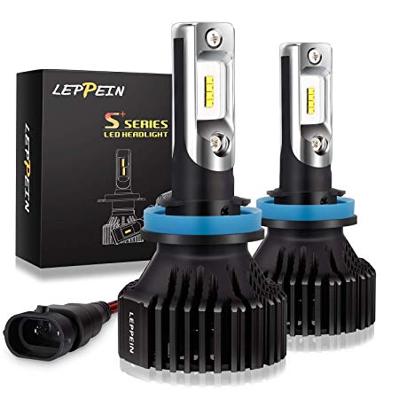 H11/H8/H9 LED Headlight Bulbs leppein S  Series 16xZES 2nd Chips 6500K 8000LM 60W Cool White All-in-one Conversion Kit
